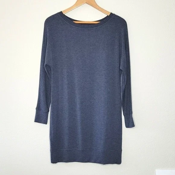 Lou & Grey | Dresses | Lou Grey Blue Long Sleeve Oversized Thick Shirt Dress  Size Xs | Poshmark
